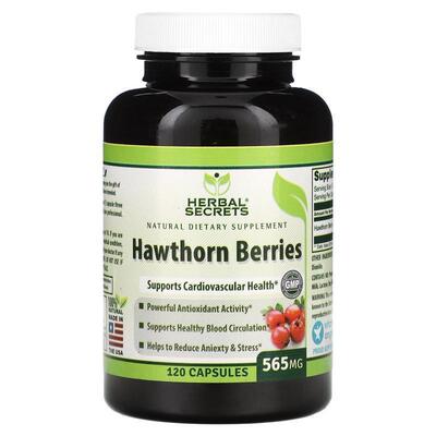 Herbal Secrets,Hawthorn Berries, 565 mg, 120 Capsules