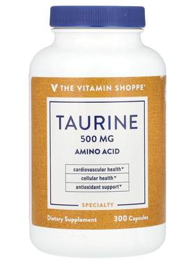 The Vitamin Shoppe,Taurine, 500 mg, 300 Capsules