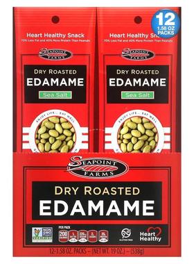 Seapoint Farms,干烤日本青豆，香辣芥末味，12 袋装，1.58 盎司4