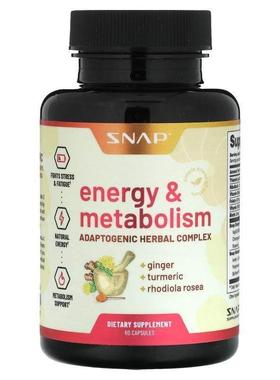 Snap Supplements,Energy &amp;amp; Metabolism, 60 Capsule