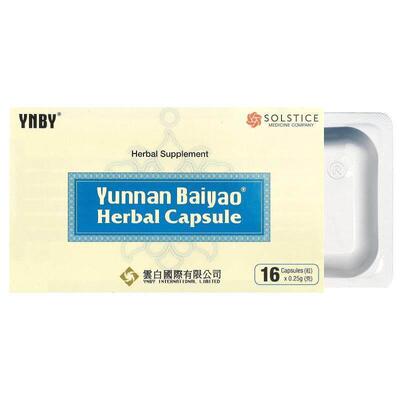 Yunnan Baiyao,草本胶囊，16 粒胶囊