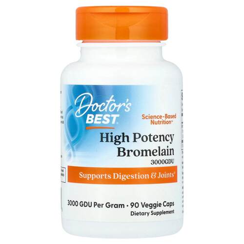 Doctor's Best,菠萝蛋白酶，3000 GDU，500 毫克，90 粒素食胶囊