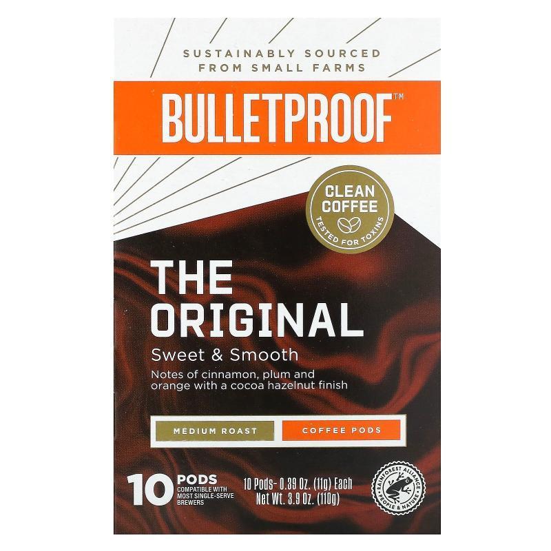 BulletProof,The Original Coffee Pods, Medium Roast, 10 Pods,