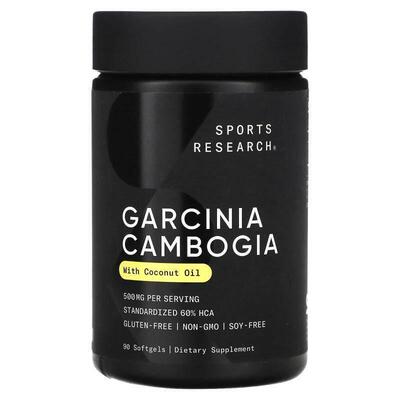 Sports Research,Garcinia Cambogia with Coconut Oil, 500 mg,