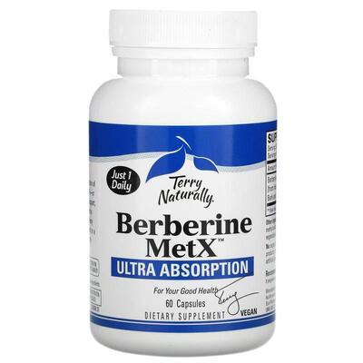 Terry Naturally,Berberine MetX，超吸收，60 粒胶囊