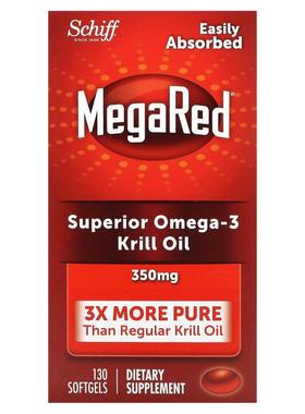 旭福,MegaRed, Superior Omega-3 Krill Oil, 350 mg, 130 Softge