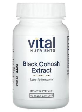 Vital Nutrients,Black Cohosh Extract, 60 Vegan Capsules