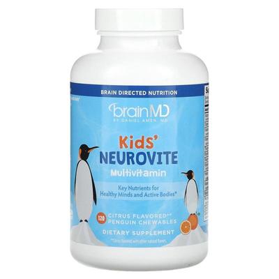 BrainMD,Kids', Neurovite  Multivitamin, Citrus,&nbsp;