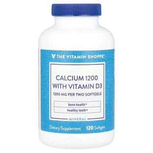 The Vitamin Shoppe,Calcium 1200 With Vitamin D3, 120 Softgel