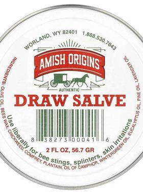Amish Origins,Draw Salve，2 液量盎司（56.7 克）