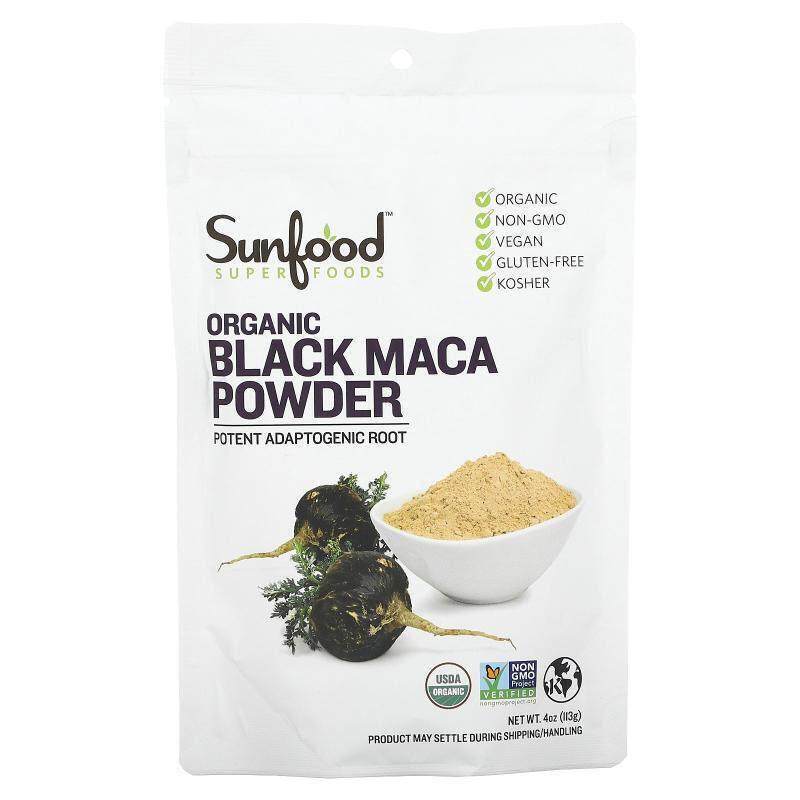 Sunfood,SuperFood，有机黑玛卡粉，4 盎司（113 克）