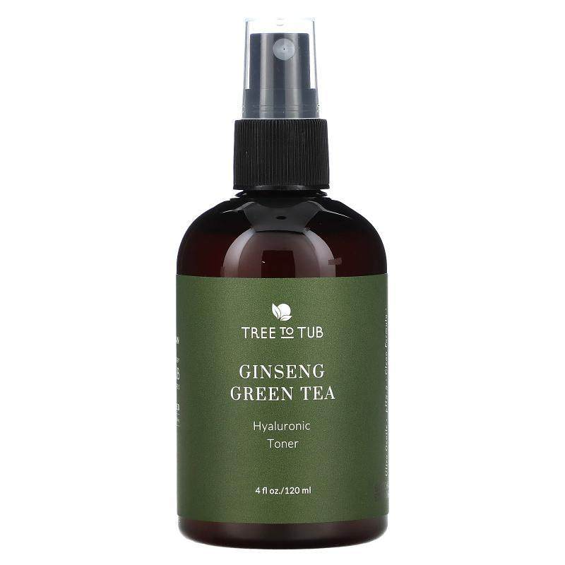 Tree to Tub,保湿无乙醇面部爽肤水喷雾，金缕梅、玫瑰水、绿茶，