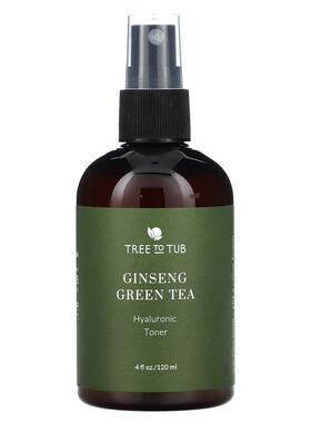 Tree to Tub,保湿无乙醇面部爽肤水喷雾，金缕梅、玫瑰水、绿茶，