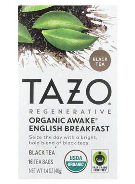星巴克泰舒茶,Regenerative, Black Tea, Organic Awake, English