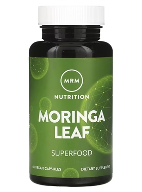 MRM Nutrition有机辣木叶膳食补充剂600mg高含量