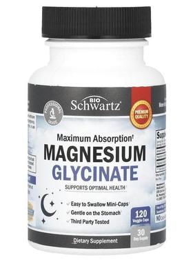 BioSchwartz,Maximum Absorption, Magnesium Glycinate , 120 Ve