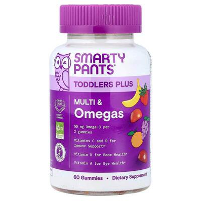SmartyPants,Toddler Plus, Multi &amp; Omegas, Grape
