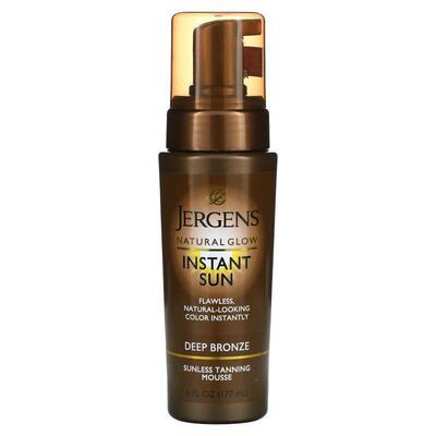 Jergens,Natural Glow Instant Sun 调色着色摩丝，浅铜色，6 液1