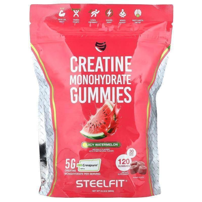 SteelFit USA,Creatine Monohydrate Gummies, Juicy Watermelon,图片