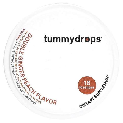 Tummydrops,双姜锭剂，桃子味，18 粒锭剂