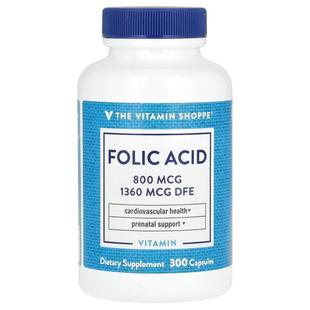 Folic Acid 800 The 300 Shoppe mcg Capsules Vitamin