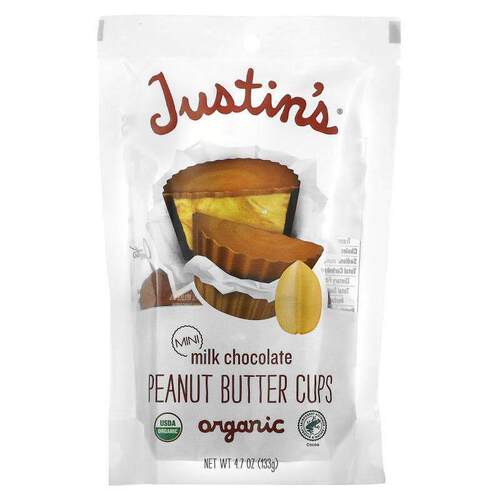 Justin's Nut Butter,有机迷你牛奶巧克力花生酱杯，4.7 盎司（13
