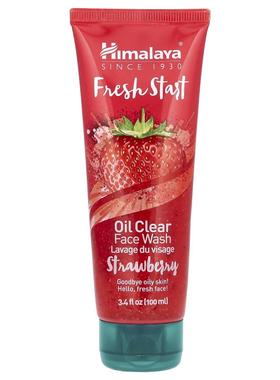 Himalaya,Fresh Start 系列控油洗面奶，草莓味，3.4 液量盎司（1