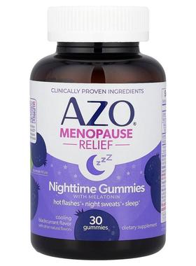 AZO,Menopause Relief, Nighttime Gummies With Melatonin, Cool