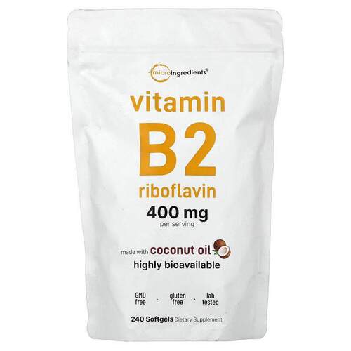 Micro Ingredients,维生素B2核黄素，240粒软胶囊（每粒200毫克）