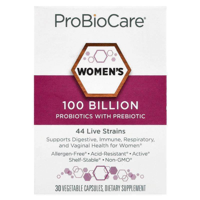 ProBioCare,女性益生菌（含益生元），1000 亿，30 粒素食胶囊