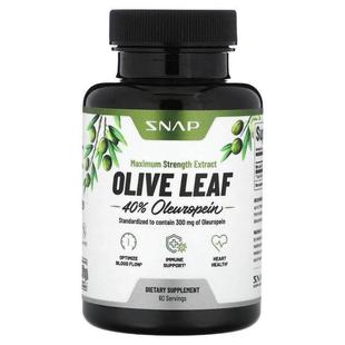 Snap Supplements,Olive Leaf, Maximum Strength, 60 Capsules