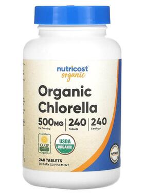 Nutricost,Organic Chlorella, 500 mg, 240 Tablets