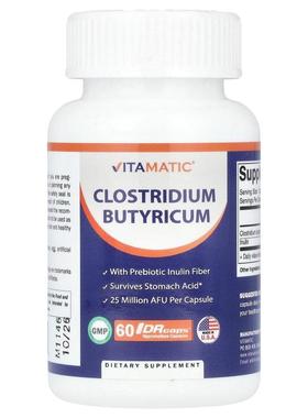 Vitamatic,Clostridium Butyricum, 25 Million AFU, 60 DRcaps
