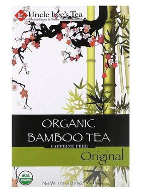 安可李氏茶,Organic Bamboo Tea, Caffeine Free, Original, 18 T