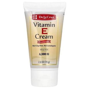 De La Cruz,Vitamin E Cream, Moisturizer, 2.6 oz (74 g)