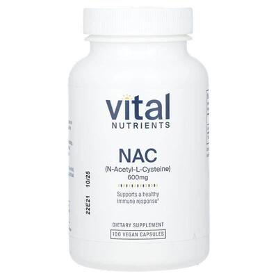 Vital Nutrients,NAC，600 毫克，100 粒素食胶囊