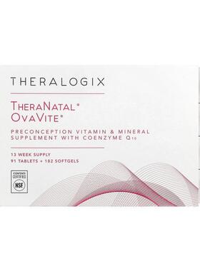 Theralogix,TheraNatal，OvaVite，91 片 + 182 粒软胶囊