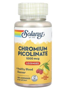 Solaray,Chromium Picolinate, Natural Lemon-Raspberry, 1,000