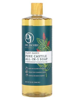 Dr. Jacobs Naturals,Plant-Based Pure Castile All-In-1 Soap,