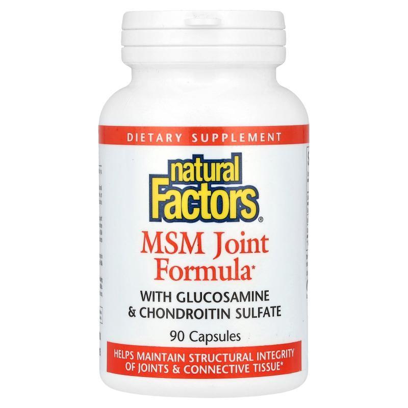 Natural Factors,MSM 关节配方，含氨基葡萄糖与硫酸软骨素，90