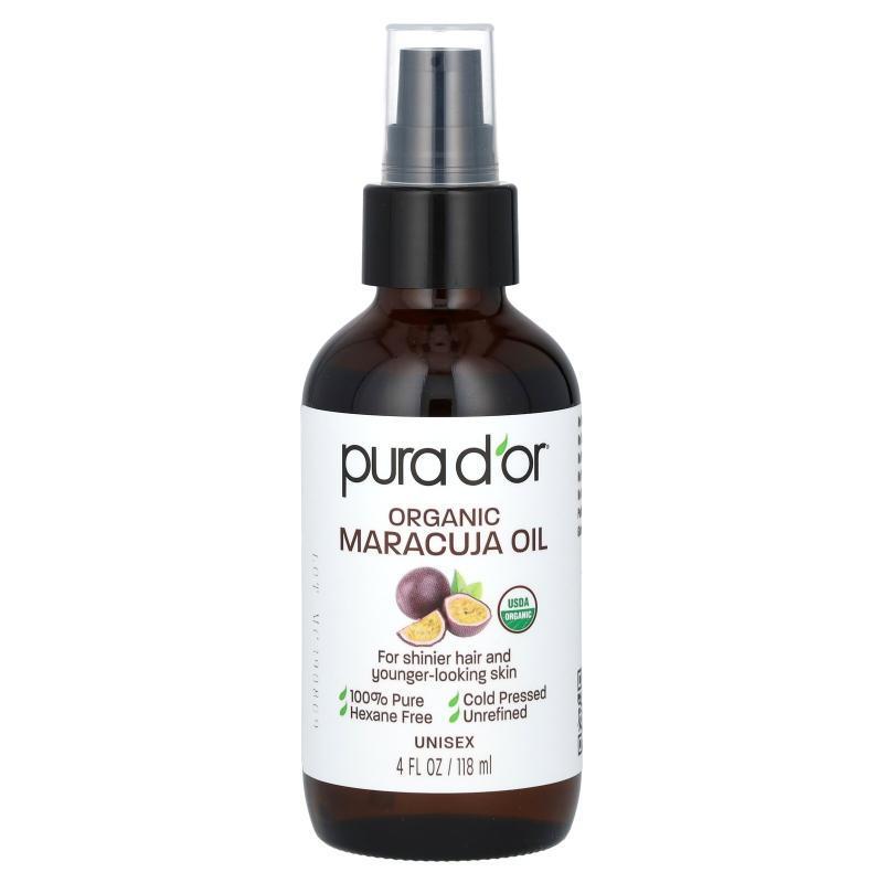 Pura D'or,Organic Maracuja Oil, 4 fl oz (118 ml)