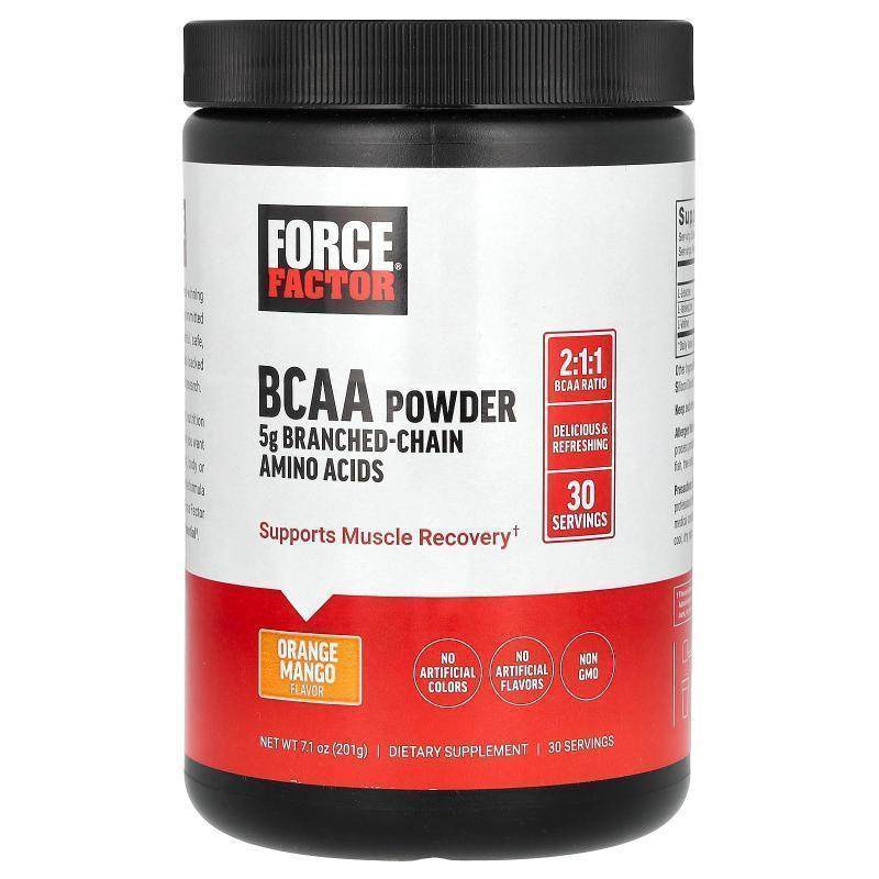 Force Factor,BCAA Powder, Orange Mango, 7.1 oz (201 g)