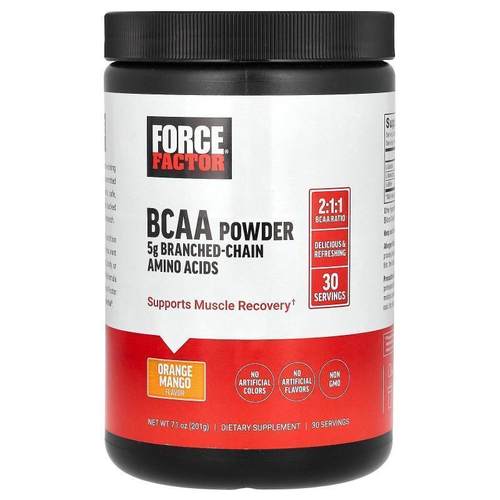 Force Factor,BCAA Powder, Orange Mango, 7.1 oz (201 g)