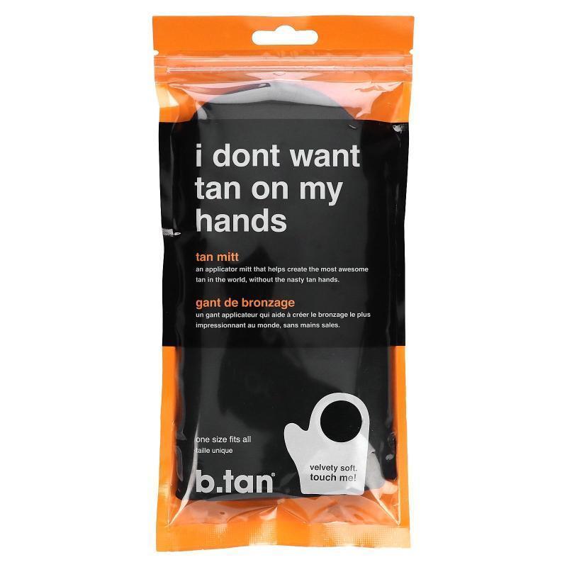 b.tan,I Don't Want Tan on my Hands, Tan Mitt, Black, 1 Mitt