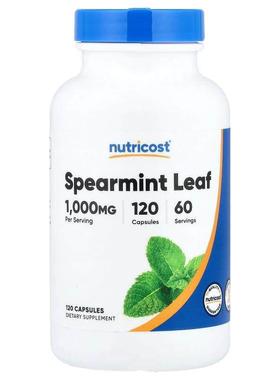 Nutricost,Spearmint Leaf, 120 Capsules (500 mg per Capsule)