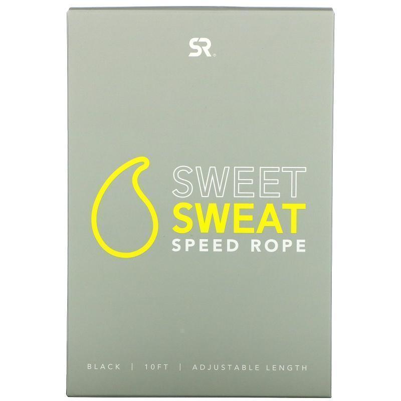 Sports Research,Sweet Sweat 速度绳，黑色，1 根