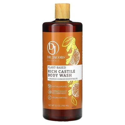 Dr. Jacobs Naturals,Plant-Based Rich Castile Body Wash + Ora