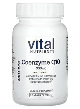 Vital Nutrients,Coenzyme Q10, 300 mg, 30 Vegan Capsules