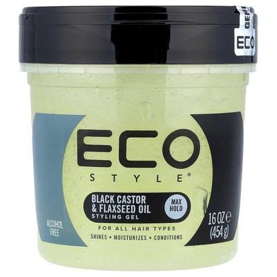 Eco Style,Styling Gel, Max Hold, All Hair Types, Black Casto