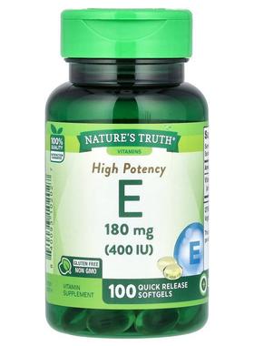 Nature's Truth,Vitamin E, High Potency, 180 mg (400 IU), 100